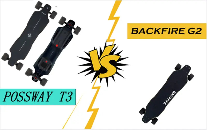 Possway T3 VS Backfire G2-two Electric Skateboards for beginners POSSWAY