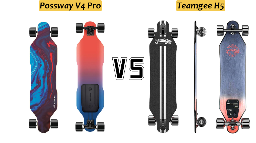 Possway V4 Pro electric skateboard compre teamgee H5