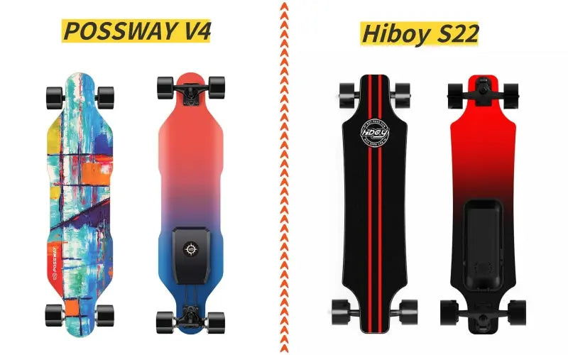 Possway V4 VS Hiboy S22--two cost-effective entry-level electric skateboards POSSWAY
